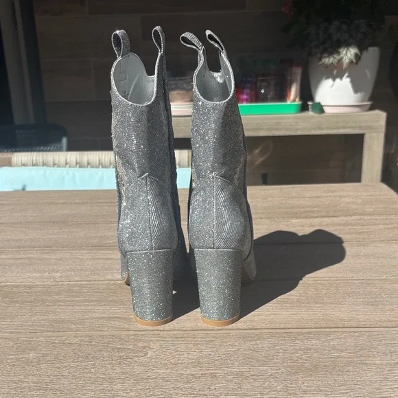 MIA Silver Sparkle Western Boots Size 7.5 NWT - Picture 12 of 15